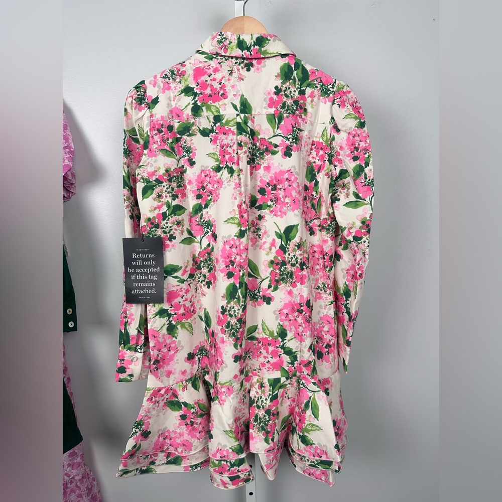 TUCKERNUCK Gossamer Pink Hydrangea Callahan Shirt Dress - Picture 7 of 10